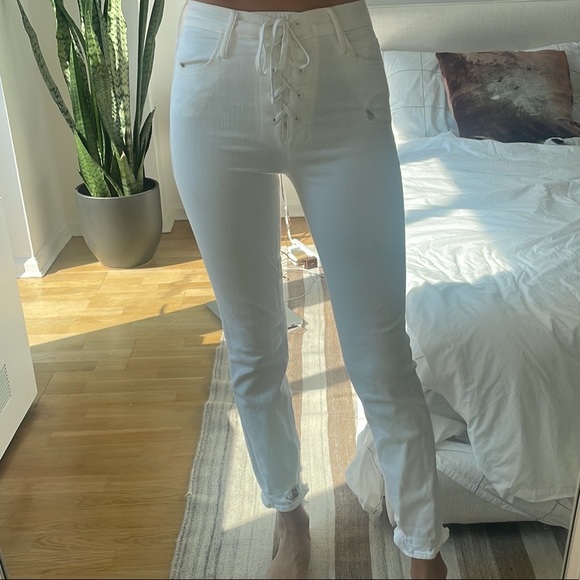 MOTHER Lace Up Jeans - Picture 2 of 4